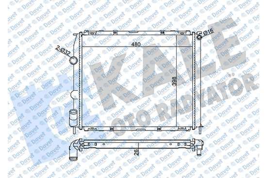 KALE 351895 Radyator Renault Clio Ii 1.2 16v 98=>99 / Kangoo 1.0-1.2-1.6 99=>